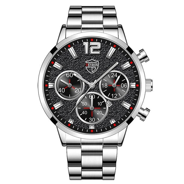 Deyros E6 Men Business Stainless Steel Quartz Watch
