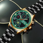 Load image into Gallery viewer, Deyros E8 Men Business Stainless Steel Quartz Watch
