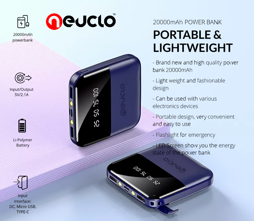 Neuclo Portable 20000mAh Power Bank